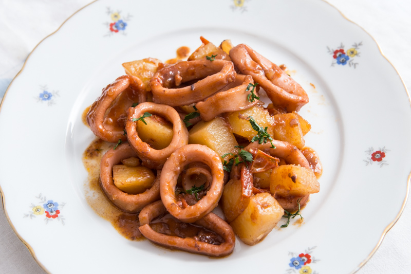Ricette di Capri: totani e patate