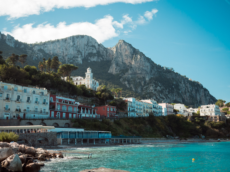 Il porto di Marina Grande a Capri: spiaggia