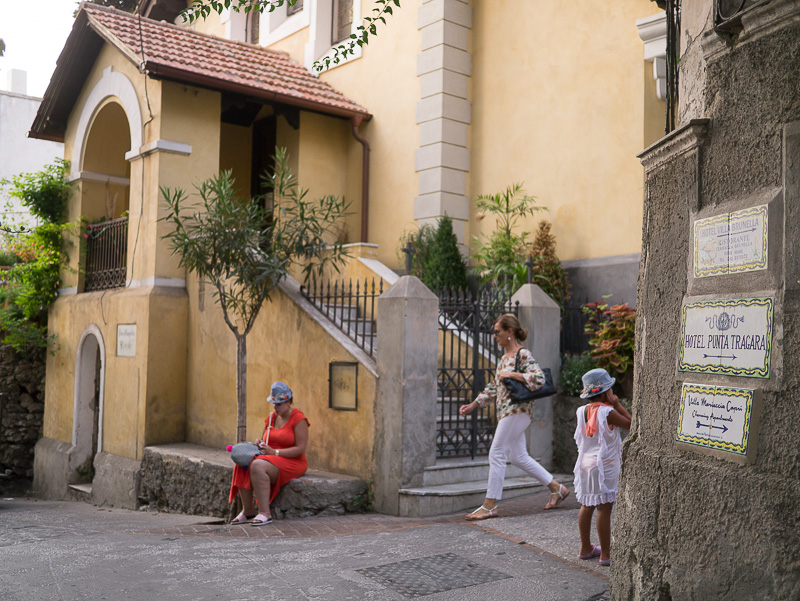 Inizio di via Tragara a Capri