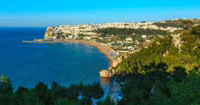 Bellissima immagine di Peschici, località del Gargano in Puglia d'estate