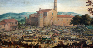 antica immagine della piazza dell'impruneta