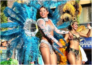 Tipici vestiti del Carnevale di Rio Brasile 