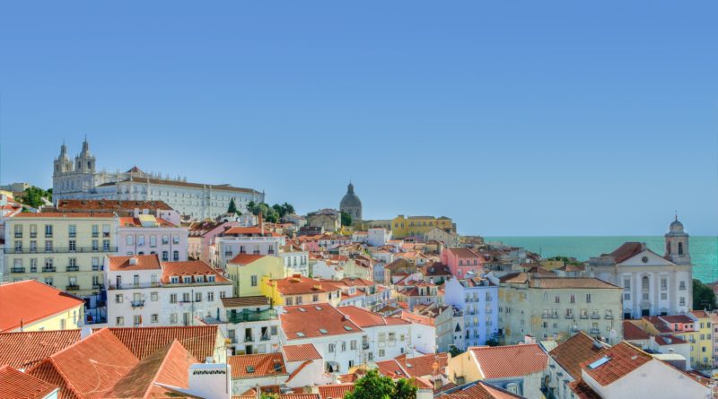 Panorama urbano di Lisbona, capitale del Portogallo