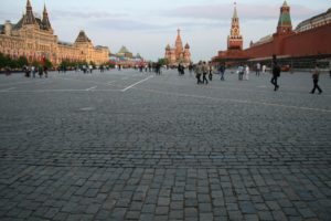 La grande Piazza Rossa, al centro di Mosca