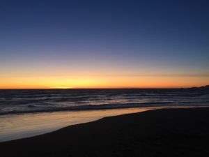 Lungomare di Forte dei Marmi al tramonto