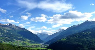 Panorama della Valtellina dove il pizzoccheri