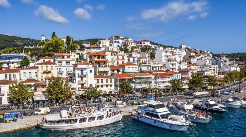 Porto dell'isola di skiathos