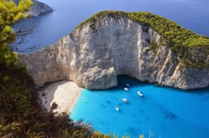 Vista dall'alto della Spiaggia del Relitto