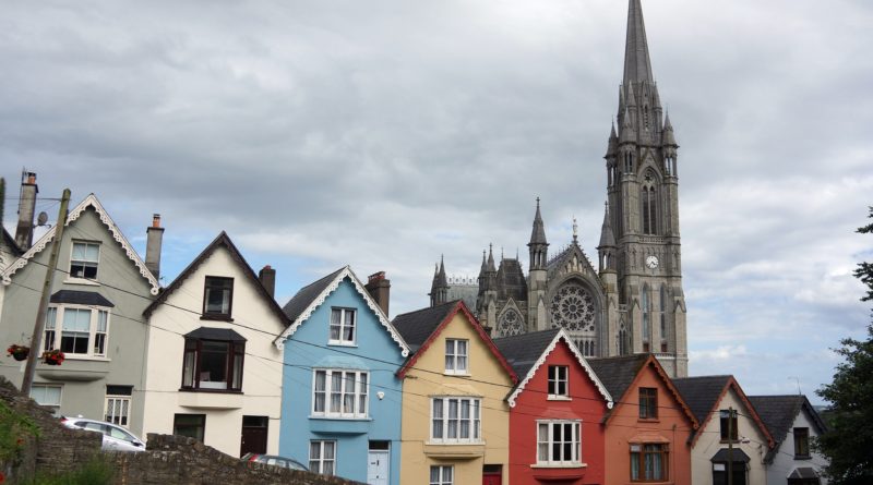 Tipiche case nel centro storico di Cork in Irlanda