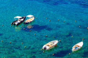 Le acque del mare della Costa Smeralda 