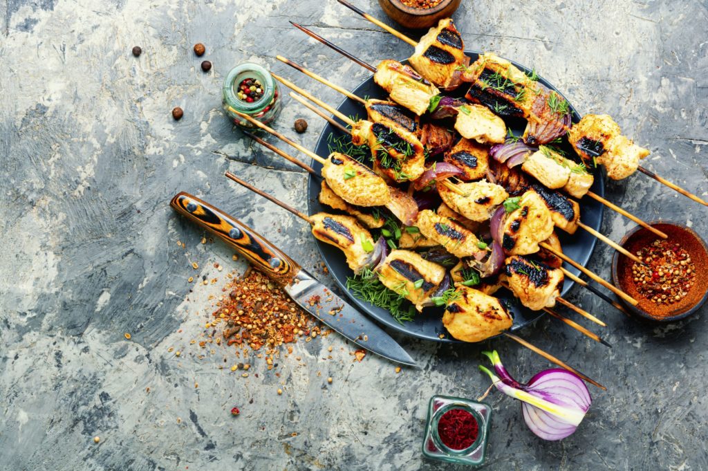 Spiedini di pollo per un pranzo detox