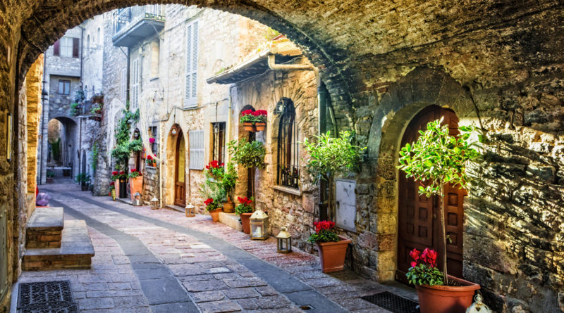 Scorcio di Spello, borgo dell'Umbria